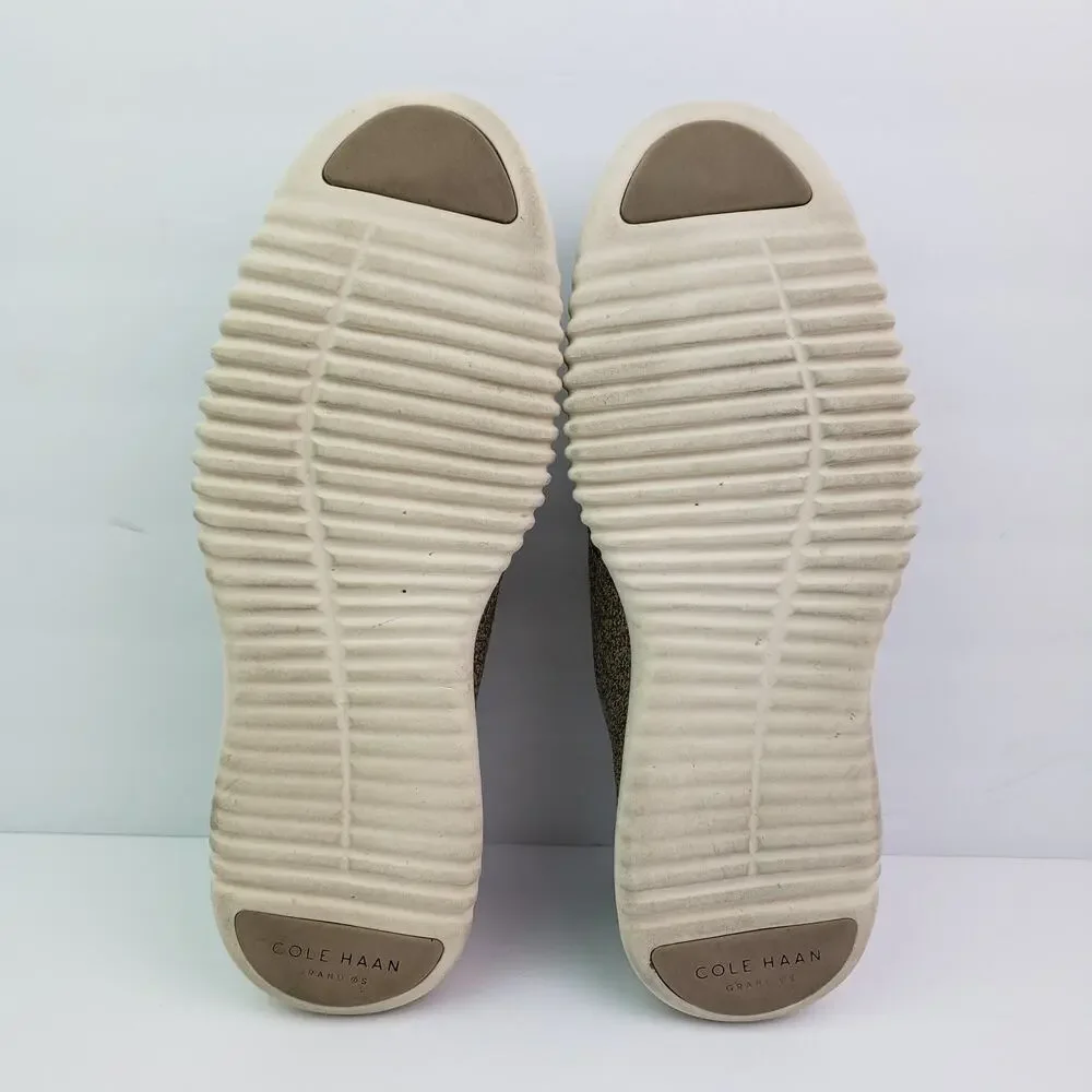 Cole Haan Grand OS Mens Size 8.5 Tan Brown Knit Formal Dress Sneaker Shoes C3544